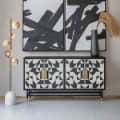 Bone Inlay 4 Doors cabinet - photo
