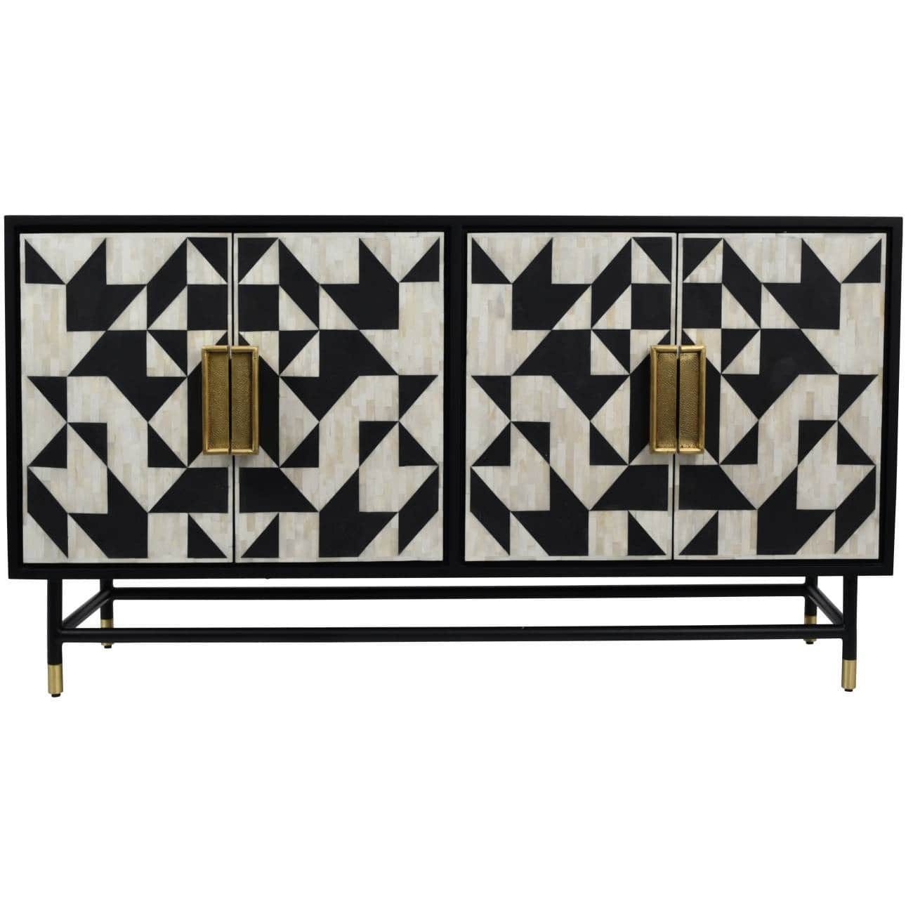 Bone Inlay 4 Doors cabinet - front_view