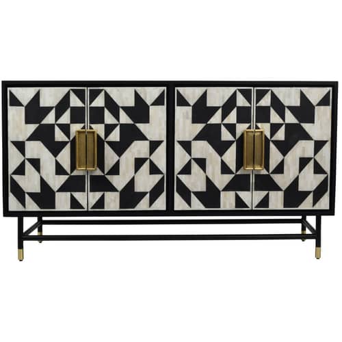 Bone Inlay 4 Doors cabinet