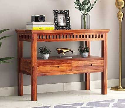 Alex Sheesham Wood Console Table