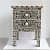 Bone Inlay 2 Drawers Floral Design Bedside Table - right_view