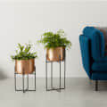 Leonardo Copper Planter Pot with Stand - photo