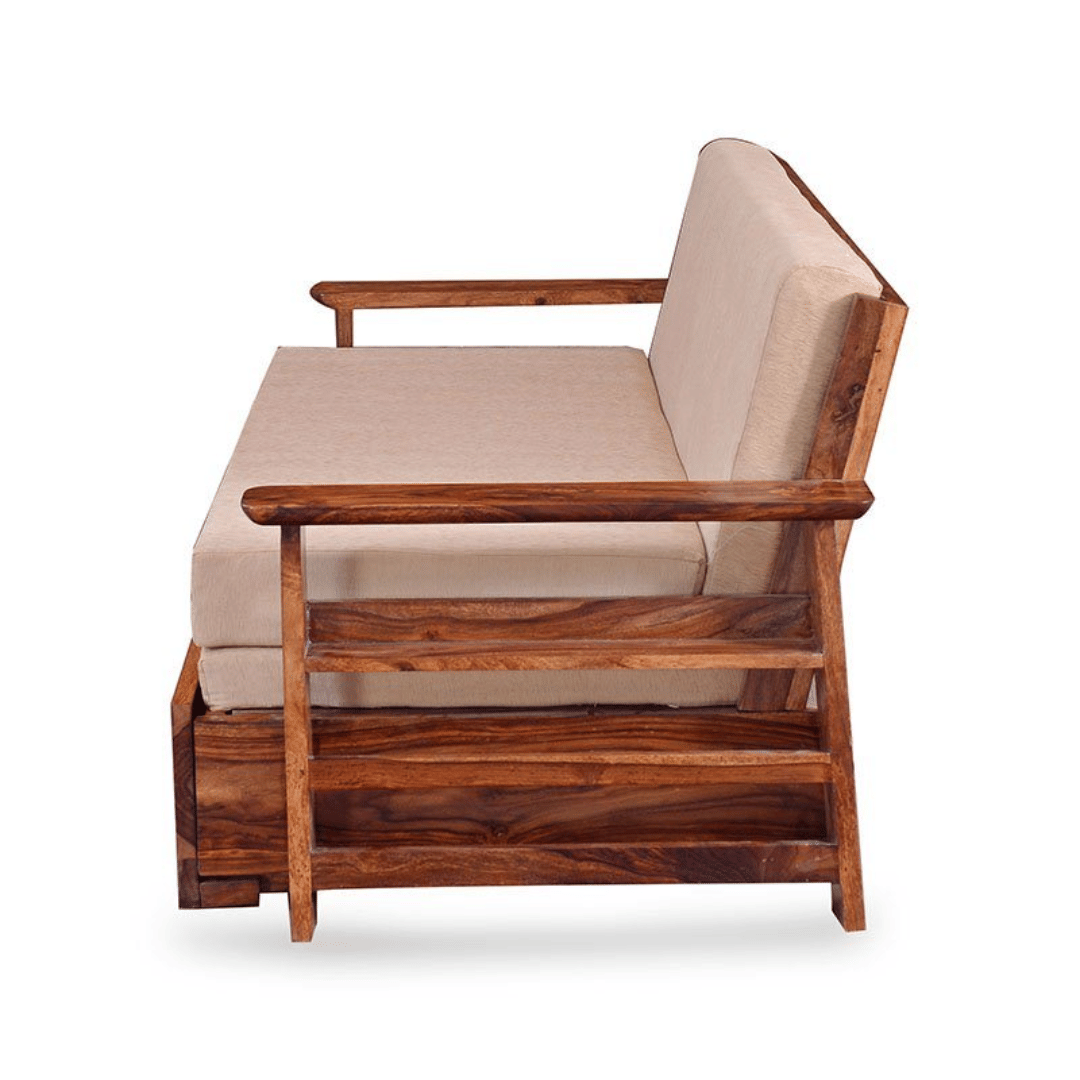 Hamilton Wooden Sofa Cum Bed - rear_view