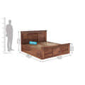 SIRAMIKA Sheesham Wood King Size Bed - top_view