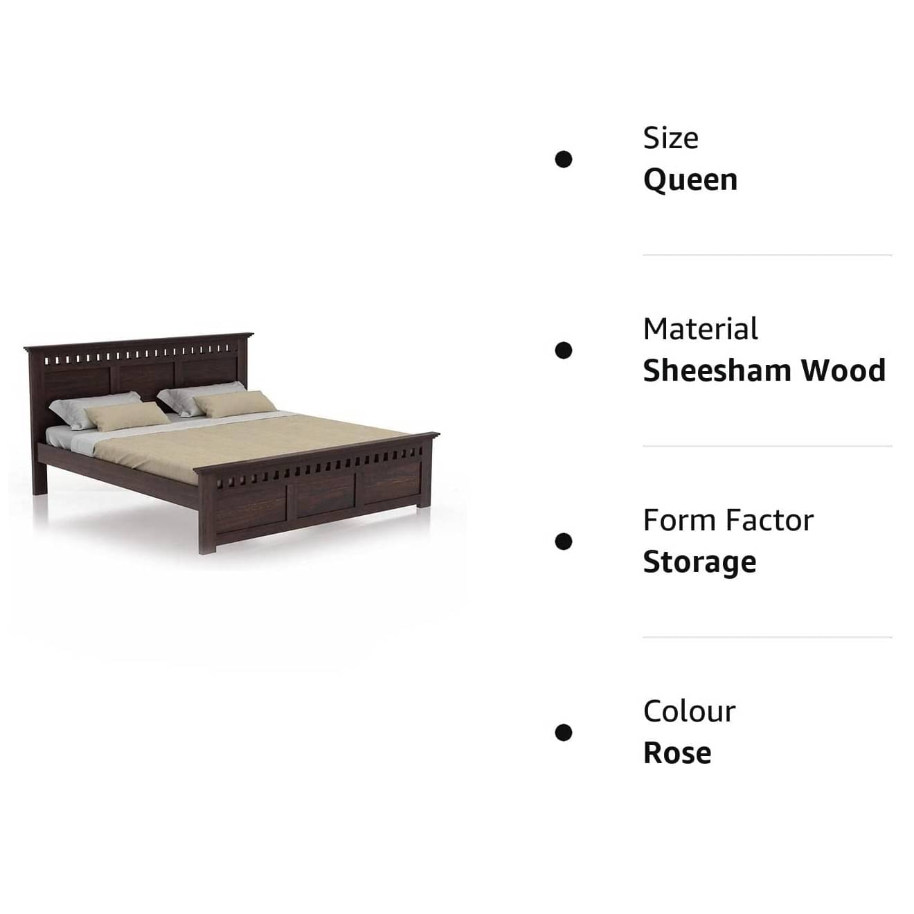 Jacklin Queen Size Bed - Without Storage