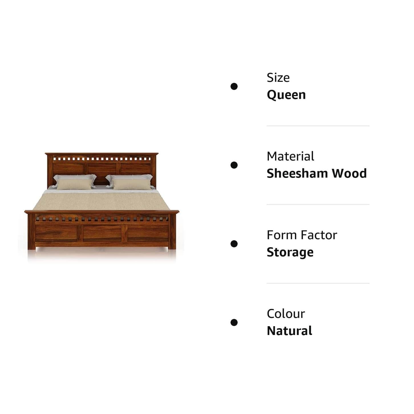 Jacklin Queen Size Bed - Without Storage - top_view