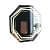 LED Octagon  Wall Mirror in Yellow Colour - front_view