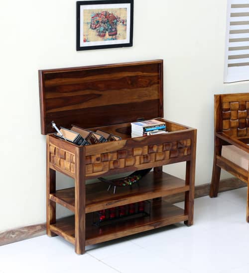 Woodway Console Table in Teak Finish