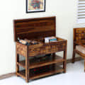 Woodway Console Table in Teak Finish - left_view