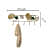 Flower Iron Wall Hanging Hook - rear_view