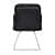 Century Study Chair with Arm (Black) - left_view