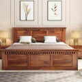 SIRAMIKA Sheesham Wood King Size Bed - photo
