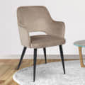 Modway Fabric arm chair in brown and black color - photo