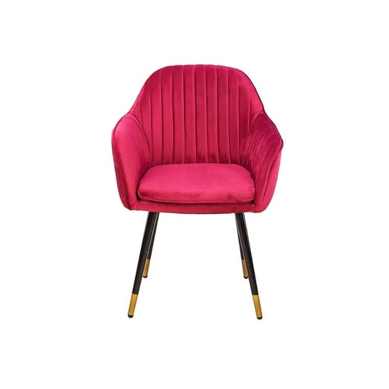 Genoa Fabric Arm Chair (Pink) - front_view