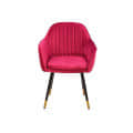 Genoa Fabric Arm Chair (Pink) - front_view