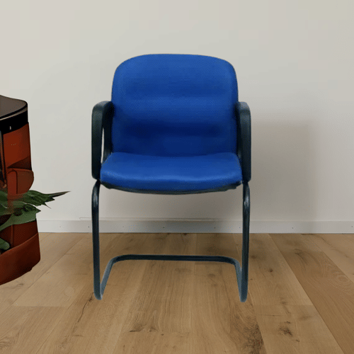 Century Metal Fabric Chair(Blue)