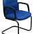 Century Metal Fabric Chair(Blue) - front_view