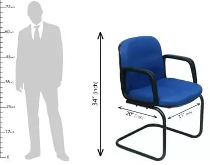 Century Metal Fabric Chair(Blue)