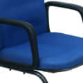 Century Metal Fabric Chair(Blue) - left_view