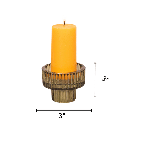 Olen glass candle holder