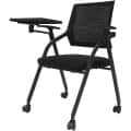 Clint Black Padded Fabric Portable Chairs - rear_view