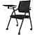 Clint Black Padded Fabric Portable Chairs - rear_view