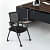 Clint Black Padded Fabric Portable Chairs - top_view
