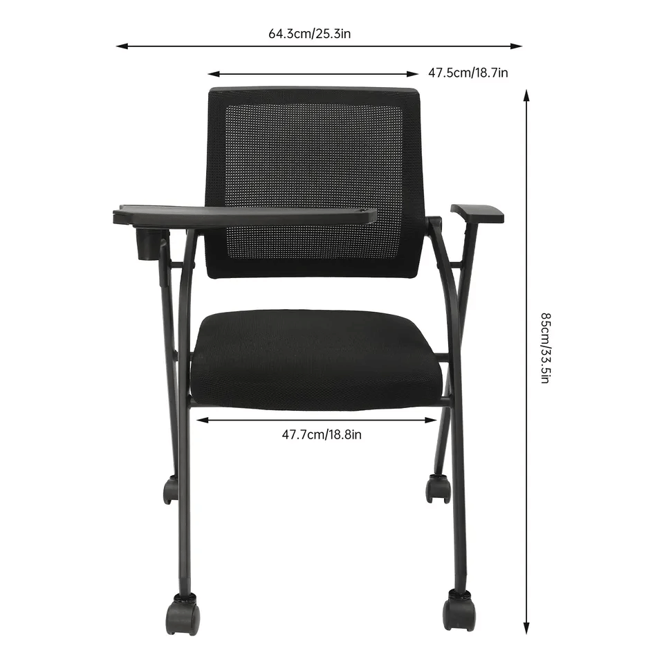 Clint Black Padded Fabric Portable Chairs