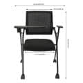 Clint Black Padded Fabric Portable Chairs - right_view