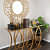 Golden Decorative Round Mirror - photo