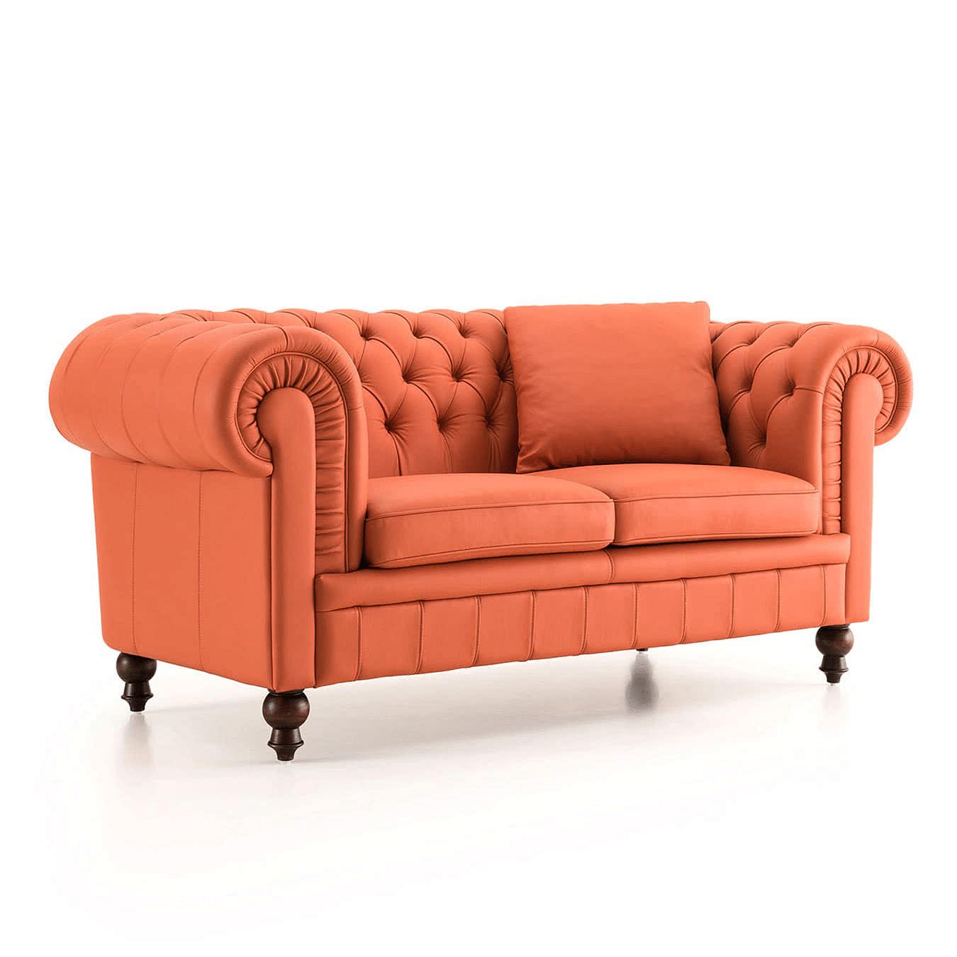 Modern 4 Seater Sofa With Orange Color