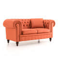 Modern 4 Seater Sofa With Orange Color - rear_view