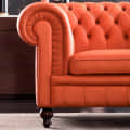 Modern 4 Seater Sofa With Orange Color - left_view