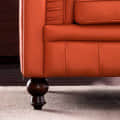 Modern 4 Seater Sofa With Orange Color - bottom_view