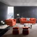 Modern 4 Seater Sofa With Orange Color - photo