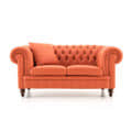 Modern 4 Seater Sofa With Orange Color - front_view
