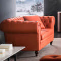 Modern 4 Seater Sofa With Orange Color - top_view