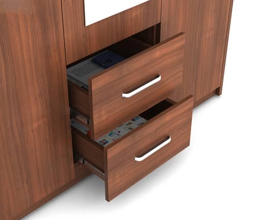 Catalina Engineered Wood 3 Door Wardrobe