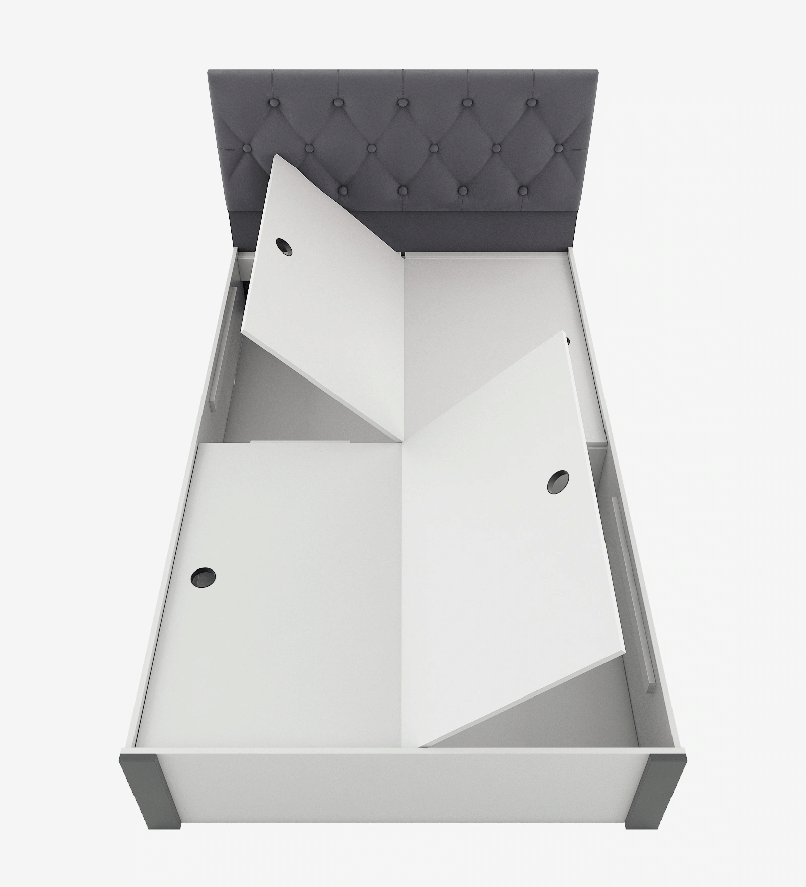 Eva King Size Bed with storage - top_view