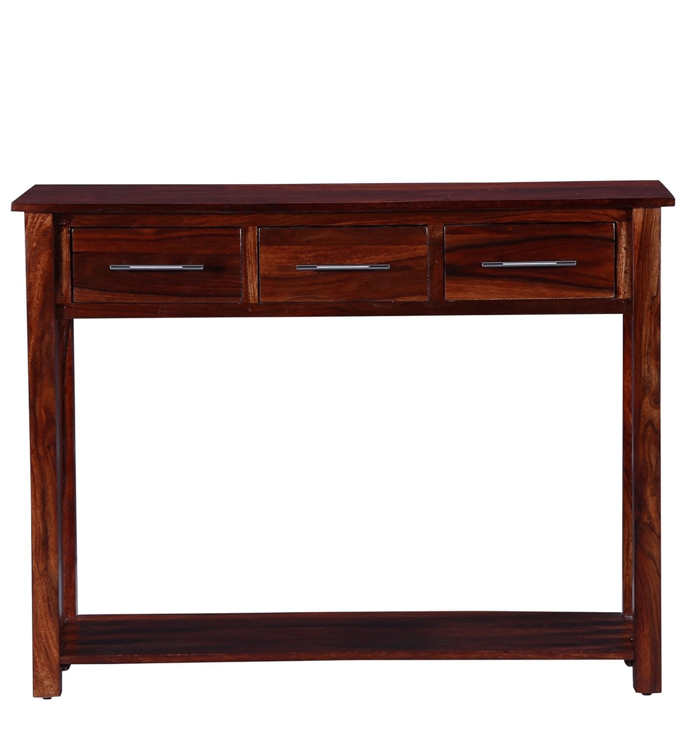 Hana Solid Sheesham Wood Console Table for Living Room - front_view