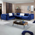 L shape sofa corner(Blue Color) - photo