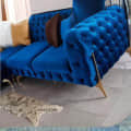 L shape sofa corner(Blue Color) - front_view