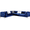L shape sofa corner(Blue Color) - top_view