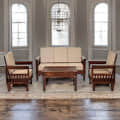 Saamenia Solid Wood 5 Seater Sofa Set - photo