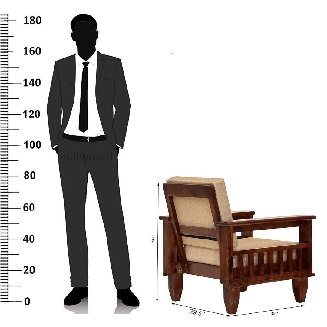 Saamenia Solid Wood 5 Seater Sofa Set