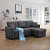 Paddington L shape sofa cum bed - photo