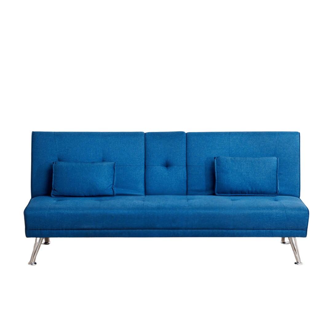 Clovis Fabric 3-Seater Sofa Bed - front_view