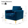 Bristo Upholstered Velvet Club Chair - rear_view