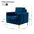 Bristo Upholstered Velvet Club Chair - rear_view