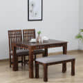 Foster Sheesham Wood 4 Seater Dining Set - photo